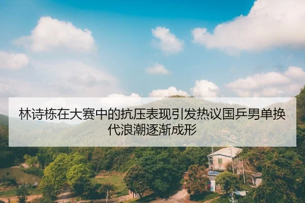 林诗栋在大赛中的抗压表现引发热议国乒男单换代浪潮逐渐成形